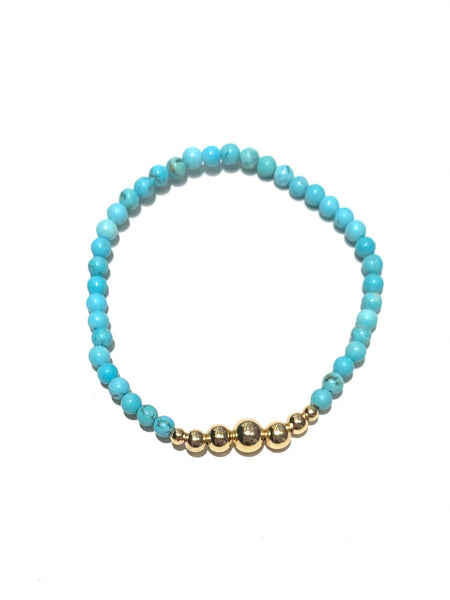 E-HC- Golden Spheres Stone Bracelet (different colors available)