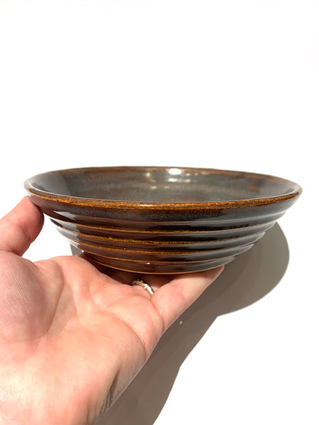 NIETO CERAMICS- Shiny Brown Medium Bowl Plate
