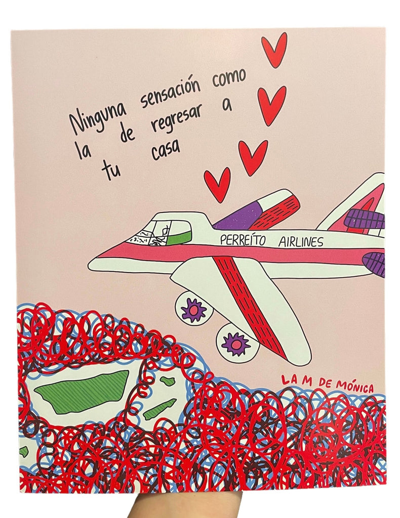 LA M DE MONICA - Perreito Airlines - Art Print