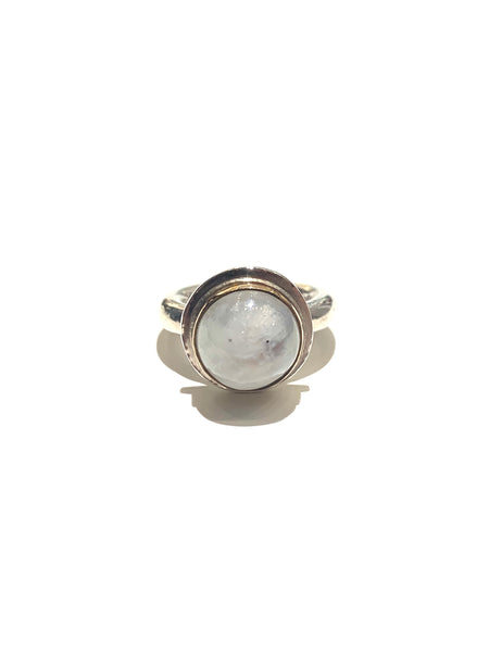 MONIQUE MICHELE- Moonstone Silver and Gold Filled Ring