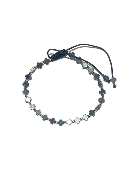 E-HC DESIGNS- Metallic Shapes Adjustable Bracelet (different shapes and colors available)