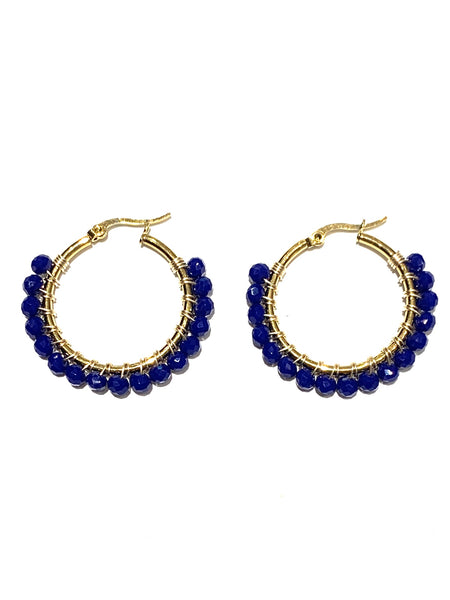 HC DESIGNS- Small Golden Hoops - 1 1/8 inches