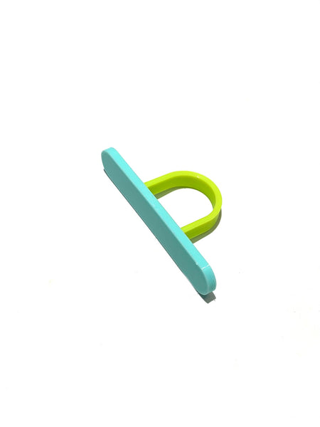 MENEO-Aqua-Green Long Horizontal Line Ring