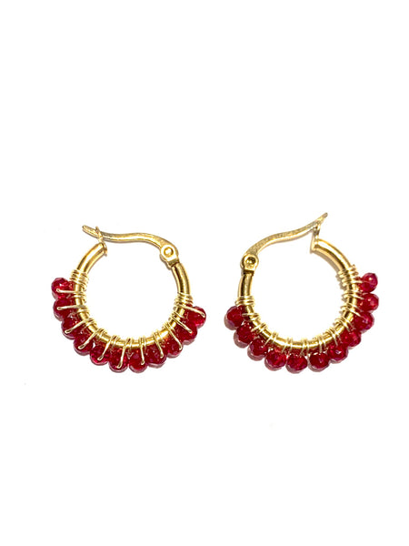 HC DESIGNS- Small Golden Hoops - 1 1/8 inches