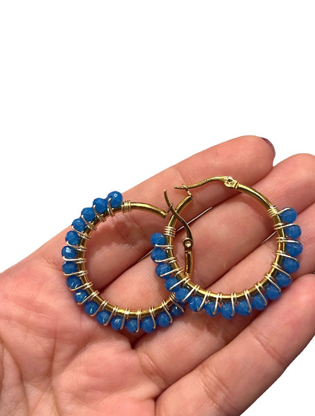 HC DESIGNS- Small Golden Hoops - 1 1/8 inches