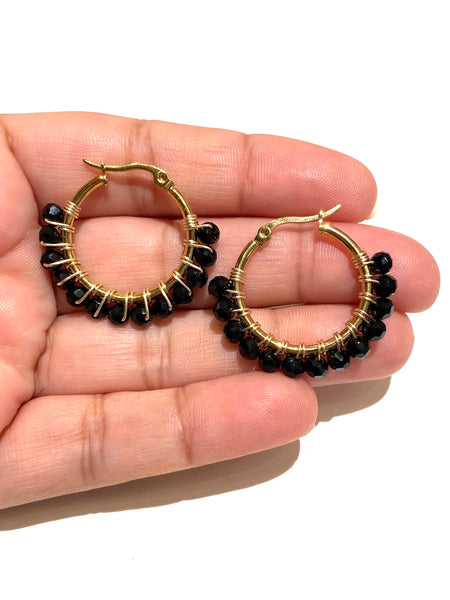 HC DESIGNS- Small Golden Hoops - 1 1/8 inches