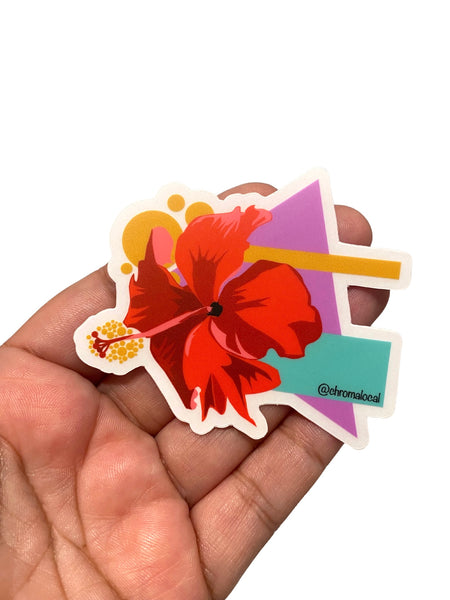 CHROMA LOCAL- Flor de Maga Sticker (Clear Sticker)