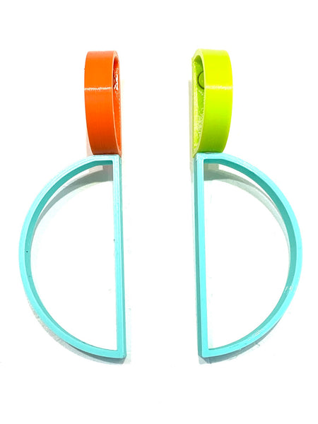 MENEO- Dos Semi Circle Earrings