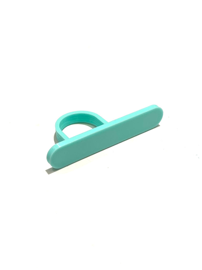 MENEO- Horizontal Long Ring- Turquoise