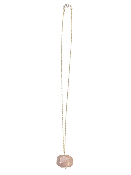 MONIQUE MICHELE- Rose Quartz 18.5" Necklace