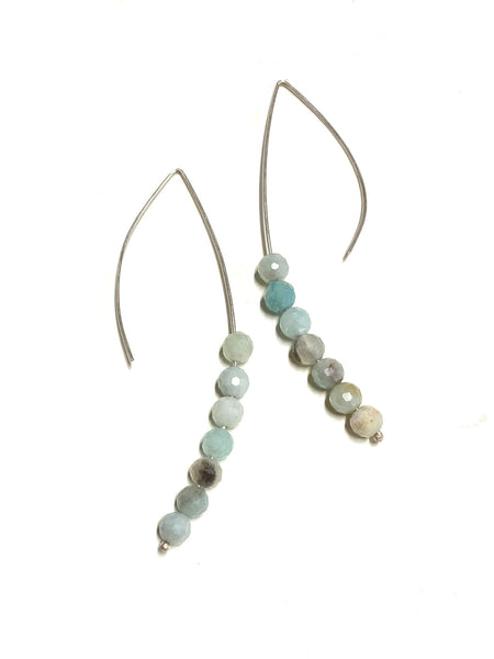 MONIQUE MICHELE- Amazonite Gemstone Wire Earrings