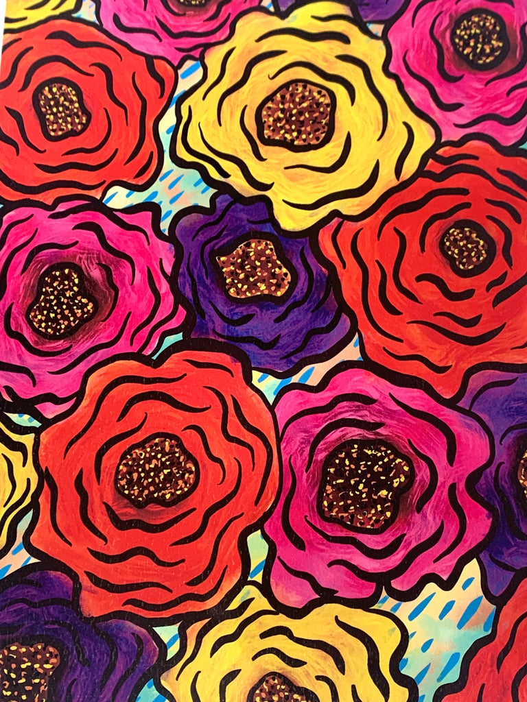 SUSANA CACHO - 8"X10" Art Print - Flower Pattern