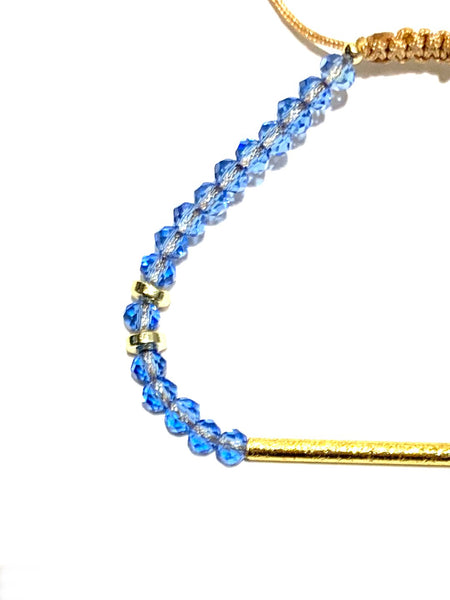 E-HC DESIGNS- Straight Golden Tube Adjustable Bracelet (more colors available)