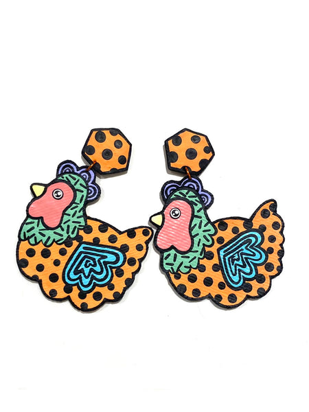 AMARTE DURAN- Chicken Earrings (different colors available)