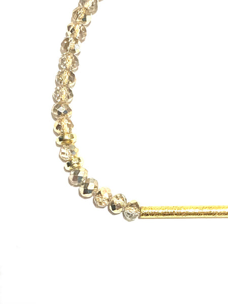 E-HC DESIGNS- Straight Golden Tube Adjustable Bracelet (more colors available)