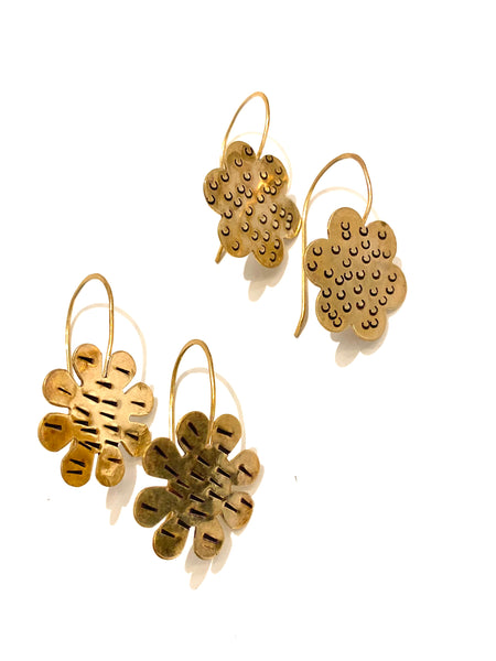 MONIQUE MICHELE- Flower Brass Earrings