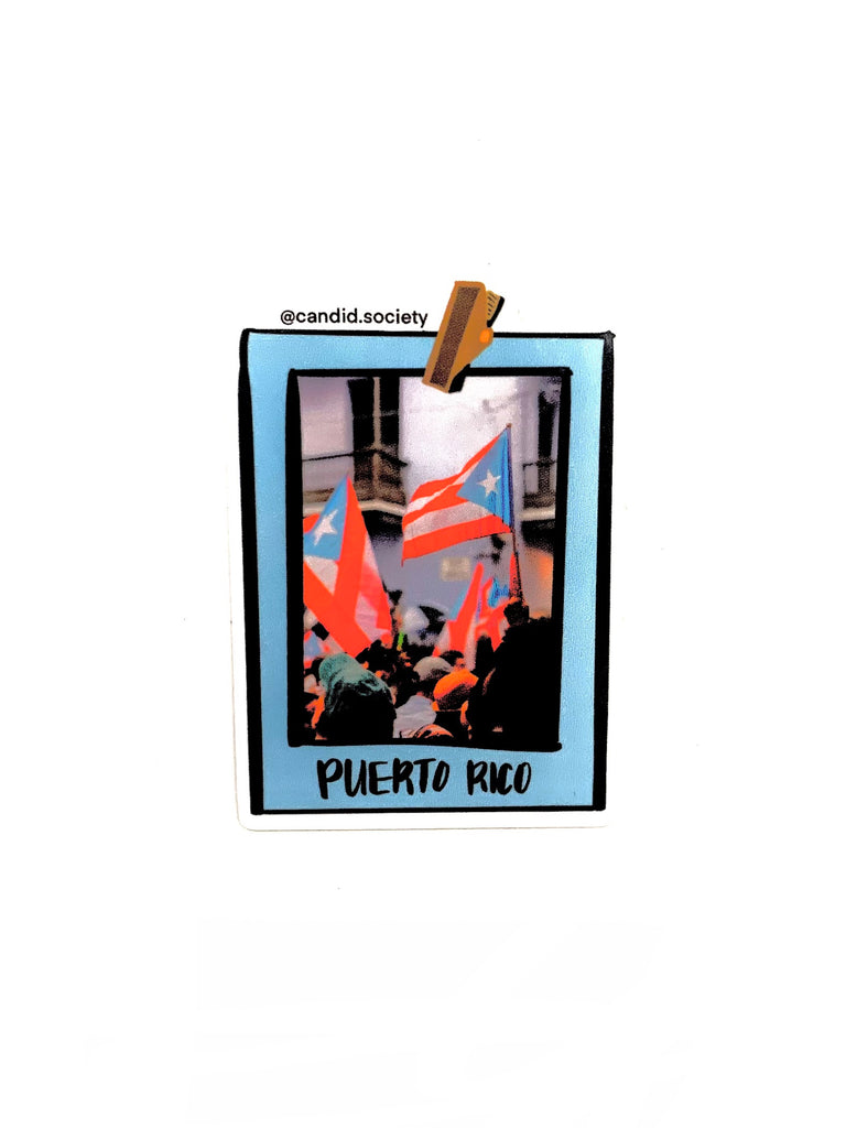 CANDID SOCIETY- Puerto Rico Hanging Picture Sticker