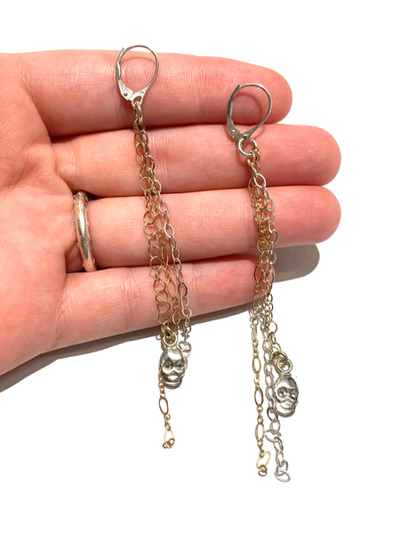 ROQUE DESIGNS- Calaverita Chain Dangle Earrings