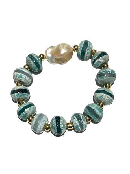 E-HC DESIGNS - Agate and Quartz Bracelet