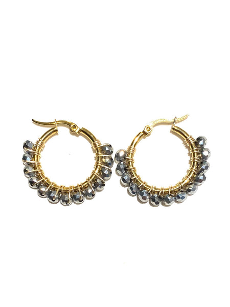 HC DESIGNS- Small Golden Hoops - 1 1/8 inches