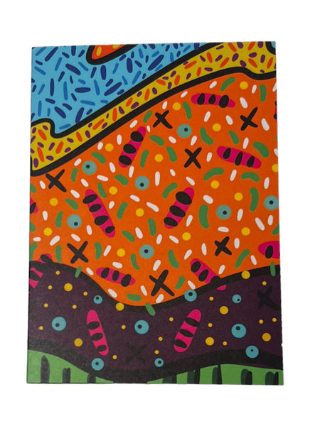 SUSANA CACHO-  4x6 Greeting Card With Envelope- Funky Patterns 1