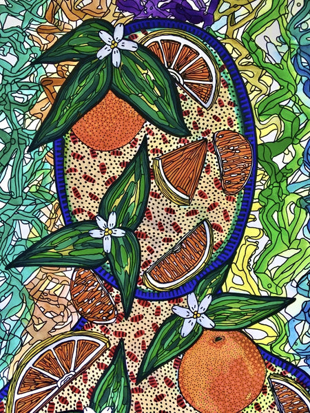 SUSANA CACHO - Art Print 5"x 7" - Mujer Naranja