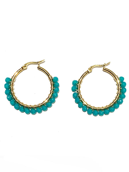 HC DESIGNS- Small Golden Hoops - 1 1/8 inches