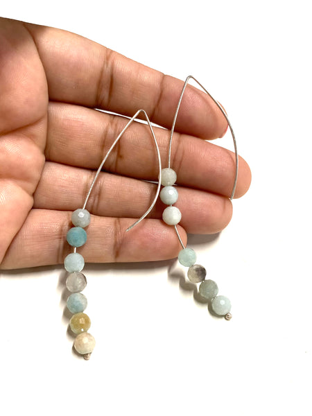 MONIQUE MICHELE- Amazonite Gemstone Wire Earrings