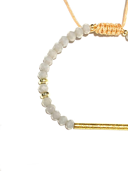 E-HC DESIGNS- Straight Golden Tube Adjustable Bracelet (more colors available)