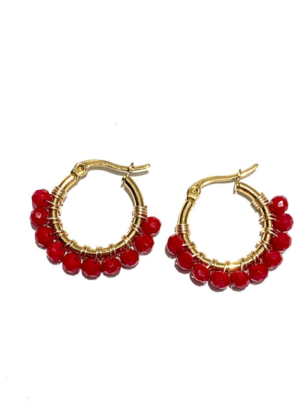 HC DESIGNS- Small Golden Hoops - 1 1/8 inches