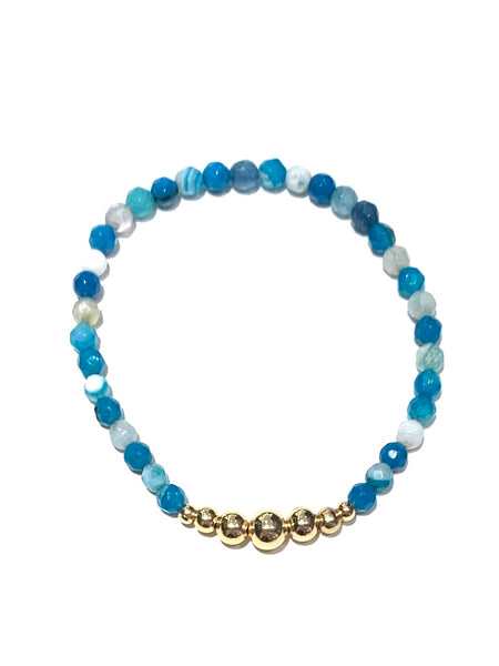 E-HC- Golden Spheres Stone Bracelet (different colors available)