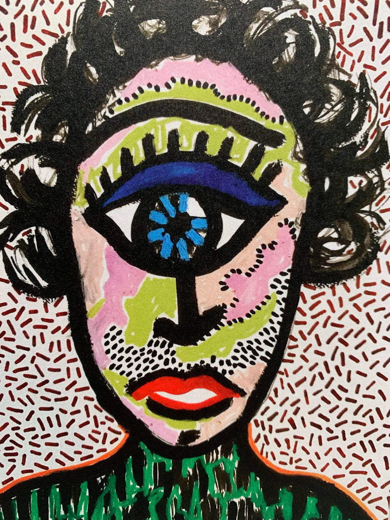 SUSANA CACHO - 5"x7" Art Print - One Eye Blue