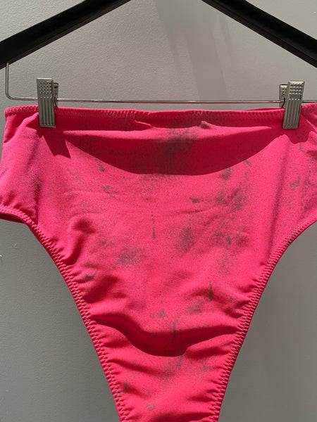 ASHLEEN CASTILLO- Glitter Neon Pink Highwaisted Swim Bottom (See Close Up Pic inside)