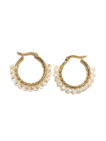 HC DESIGNS- Small Golden Hoops - 1 1/8 inches