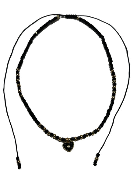 E-HC DESIGNS- Mini Crystal Choker With Pendant (More Colors and Pendants Available)