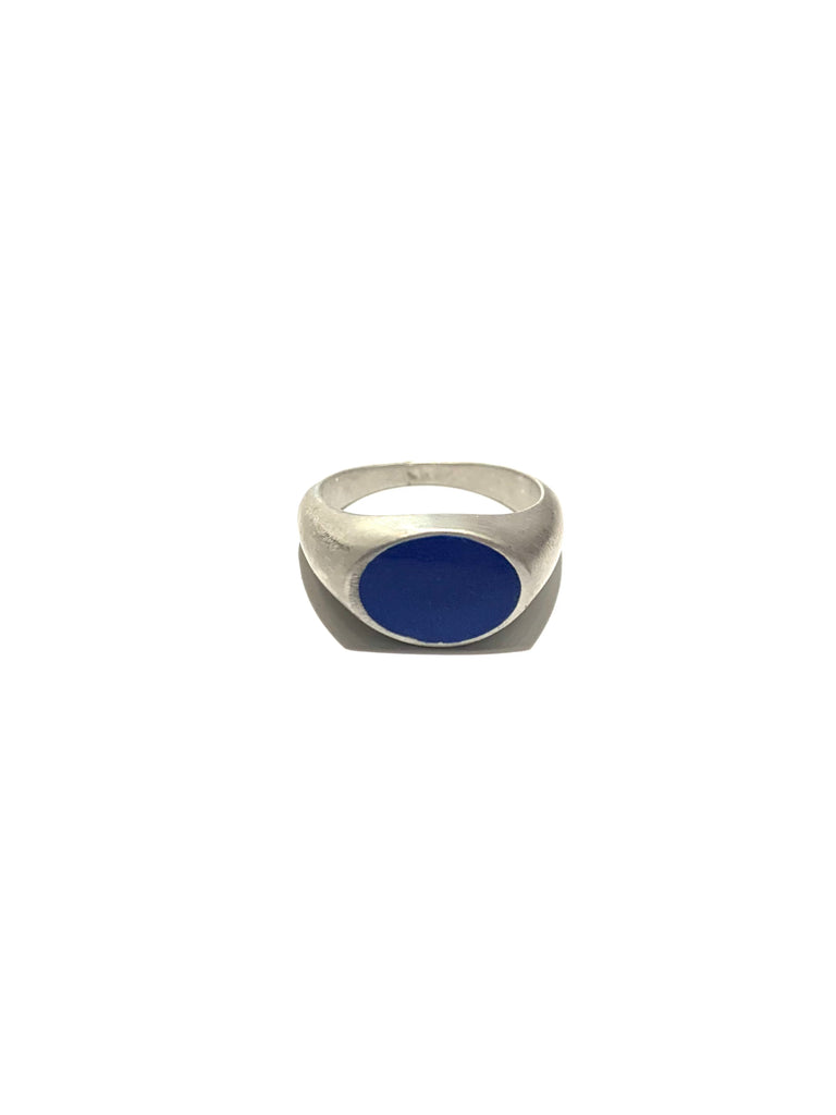 AVI- PT's style Deep blue Signet Ring