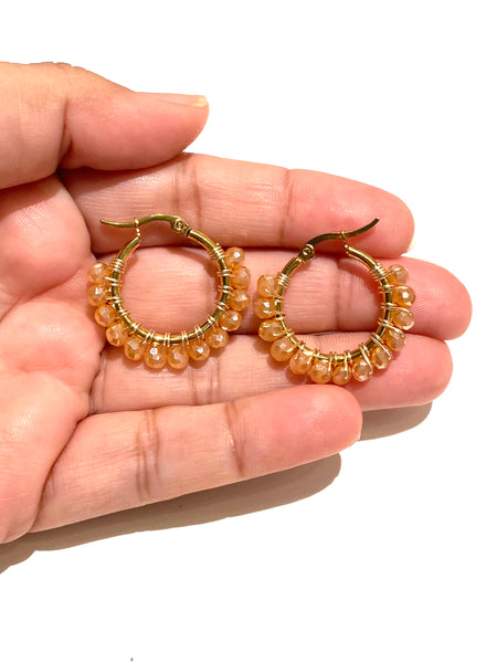 HC DESIGNS- Small Golden Hoops - 1 1/8 inches