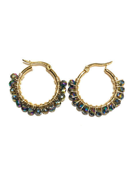 HC DESIGNS- Small Golden Hoops - 1 1/8 inches