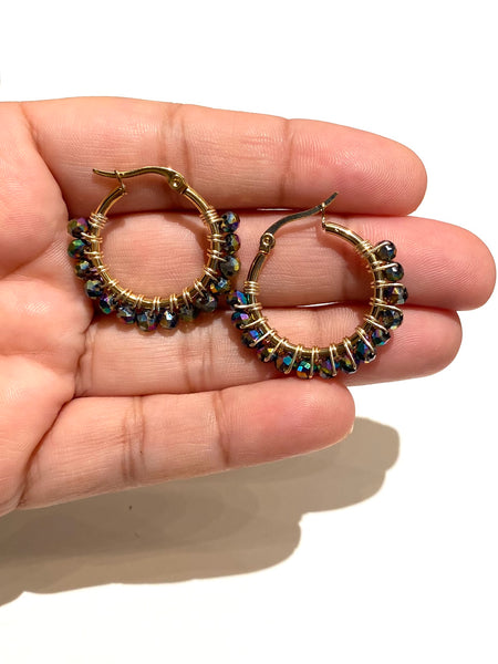 HC DESIGNS- Small Golden Hoops - 1 1/8 inches