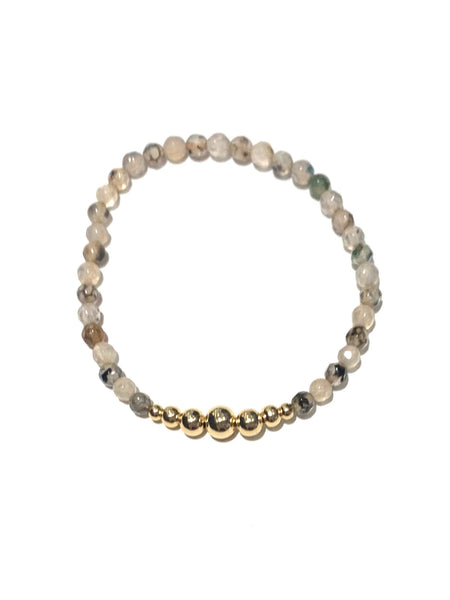 E-HC- Golden Spheres Stone Bracelet (different colors available)