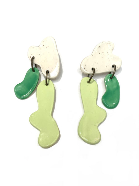 LAS MALCRIÁS- Hearts Ceramics-Funky Shapes Earrings (different styles available)