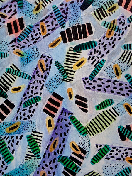 SUSANA CACHO - 4" x 6” Greeting Card- Funk Stripes