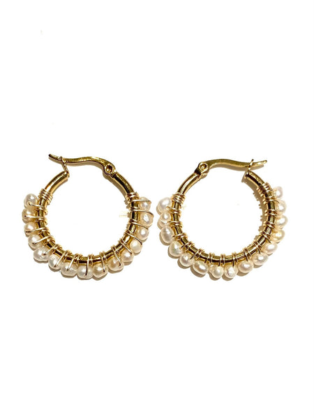 HC DESIGNS- Small Golden Hoops - 1 1/8 inches