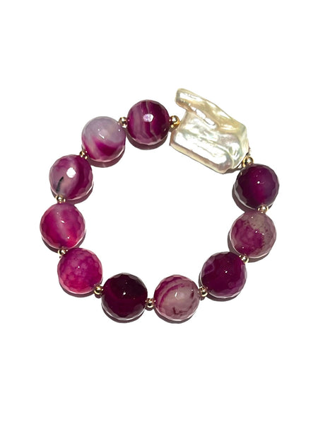 E-HC DESIGNS - Agate and Quartz Bracelet