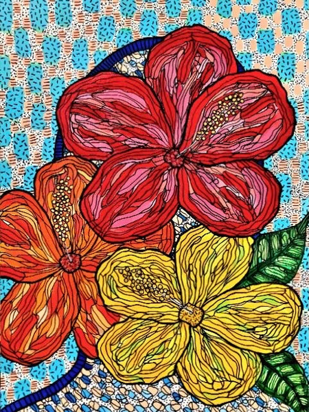 SUSANA CACHO - Art Print - 5” x 7” - Mujer Amapola Multicolor