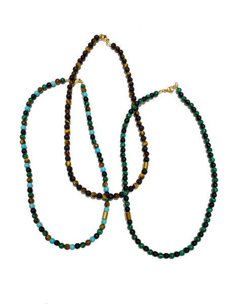 HC DESIGNS- Earthy Stone Short Necklace
