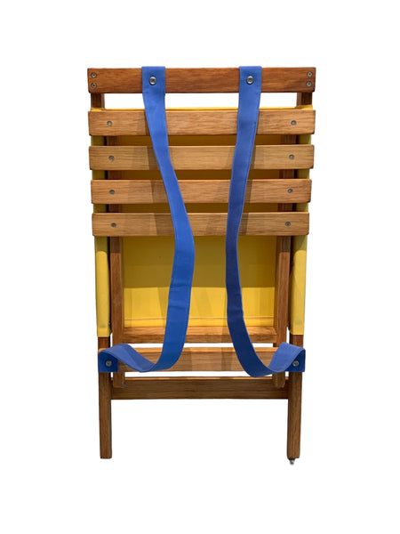 BENA CREATIVA - SOLEÁ Beach Chair - Yellow - Blue Straps (In store pickup only)