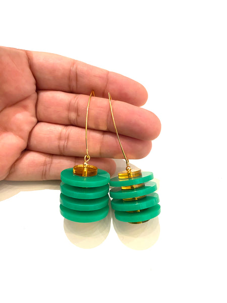HC DESIGNS- Acrylic Discs Earrings (more colors available)