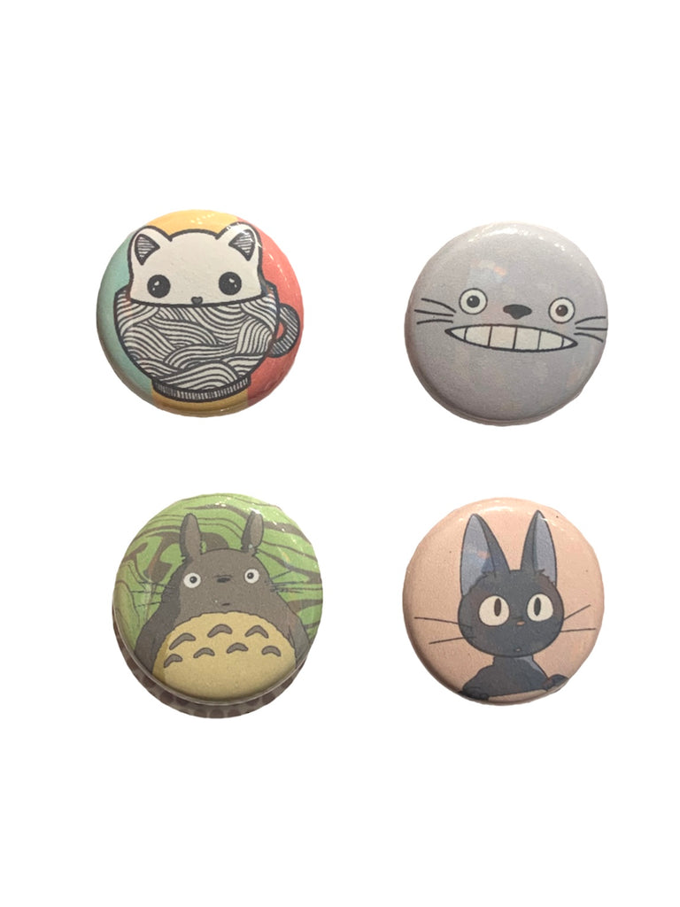 PSYCHEDELIC DOODLE- Ghibli Set of 4 Pins