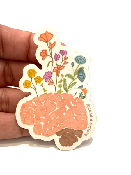 CANDID SOCIETY - Cerebro Floreciendo Sticker